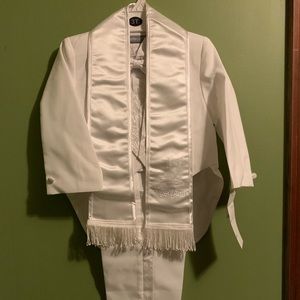 Toddler boy christening outfit.